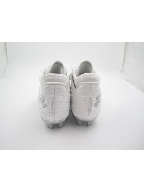 Under Armour Spotlight Clone 4.0 MC Football Cleats Men\'s 9.5 White Silver (F11) main image 7